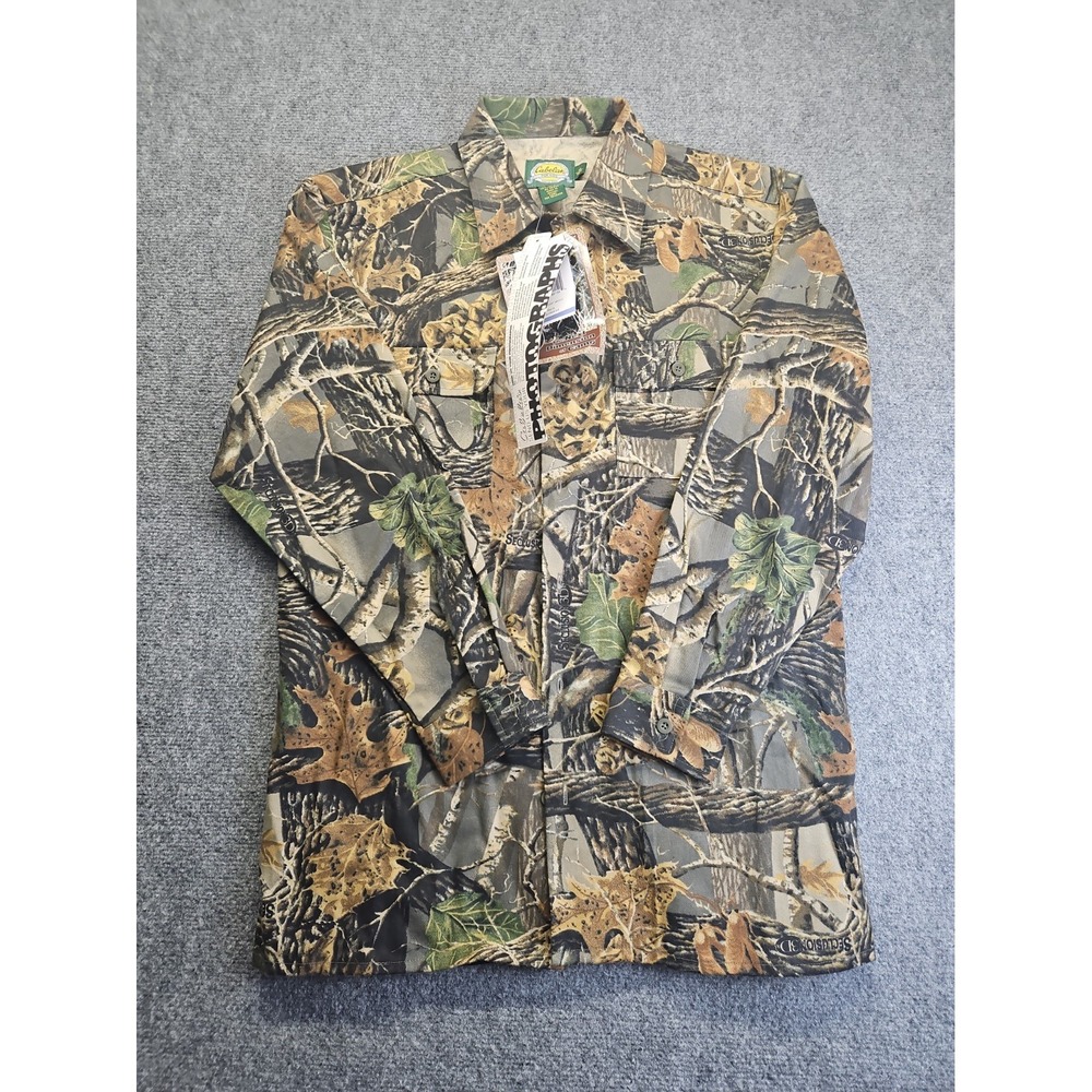 Cabela's Youth Size 18 Seclusion 3D Camo Long Sleeve Button Up Shirt NEW 1829